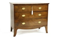 Lot 1157 - A George III mahogany three drawer chest