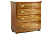 Lot 1088 - A Regency bow fronted mahogany chest of drawers