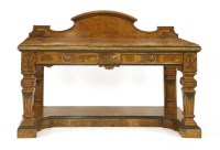Lot 1036 - A pollard oak two-drawer serving table