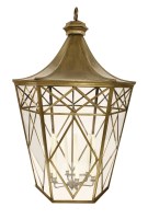 Lot 1042 - A massive modern hexagonal hall lantern