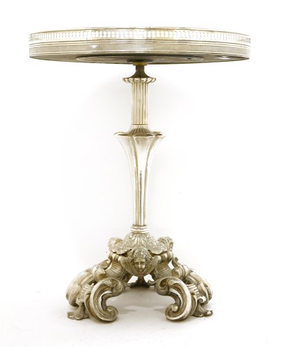 Lot 1048 - A small silvered occasional table