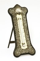 Lot 894 - A silver-mounted desk thermometer