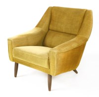 Lot 498 - A corduroy upholstered armchair