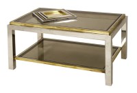 Lot 496 - A two-tone chrome coffee table