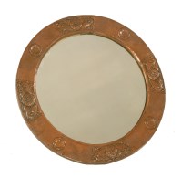 Lot 78 - An Arts and Crafts circular copper mirror