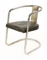 Lot 422 - An Art Deco tubular frame cantilever chair
