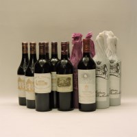Lot 312 - Assorted 2002 Red Bordeaux First Growths to include three bottles each: Château Haut-Brion