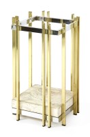 Lot 487 - A brass and chrome umbrella stand