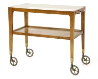 Lot 326 - A teak and glass trolley