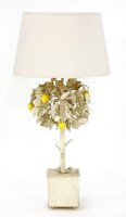 Lot 486 - A painted metal table lamp