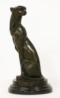 Lot 259 - A modern resin filled sculpture of a panther