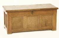 Lot 763A - A 17th century and later panelled oak chest.
98 x 43 x 45cm
