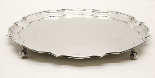Lot 134 - A large silver tray