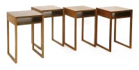 Lot 592 - Four contemporary walnut tables