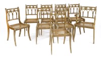 Lot 1204 - A set of ten Regency-style chairs