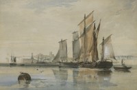 Lot 593B - Richard Principal Leitch (1827-1882)
FISHING BOATS OFF MARGATE
Watercolour heightened with white
21.5 x 32cm

Provenance: From North Myms Park Estate

* This lot will be sold with VAT on the hammer pr