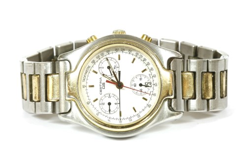 Lot 12 - A gentlemen's bi-colour stainless steel Certina quartz DS bracelet watch
