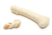 Lot 58 - A 19th century Japanese carved ivory okimono in the form of a phallus
