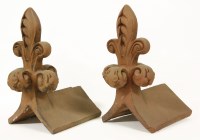 Lot 327 - A pair of terracotta roof finials