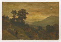 Lot 580 - A 19th century oil on canvas
Rolling Landscape scene
unsigned