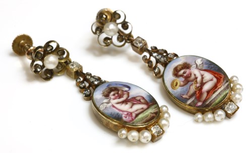 Lot 41 - A pair of Victorian pearl