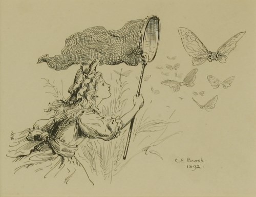 Lot 744 - Charles Edmund Brock (1870-1938)
BUTTERFLY CATCHING
Signed and dated 1892 l.r.