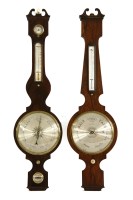 Lot 397 - A 19th century rosewood banjo barometer