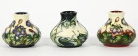 Lot 173 - Three Moorcroft miniature vases