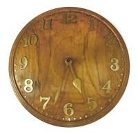 Lot 221 - An Art Deco walnut convex wall clock