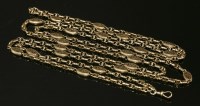 Lot 51 - A late Victorian gold guard chain