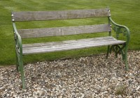 Lot 1194 - A Victorian-style painted garden bench