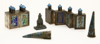 Lot 53 - Two Chinese quadruple hinged snuff/scent bottles