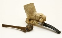 Lot 86 - A 1904 silver collared Meerschaum 'The seal with its catch' pipe