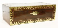 Lot 427 - A Regency rosewood and brass inlaid writing slope