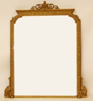 Lot 656 - A Victorian overmantel mirror