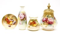 Lot 149 - A Royal Worcester porcelain lidded vase