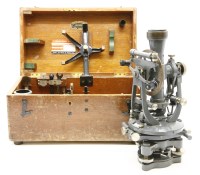 Lot 343 - A grey painted brass Theodolite