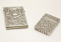Lot 54 - A Chinese silver card case
