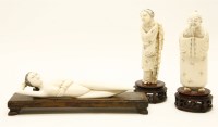 Lot 148 - A Chinese ivory medicine figure