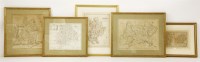 Lot 547 - Five framed vintage maps