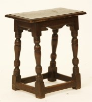 Lot 612 - A 17th century style oak joint stool