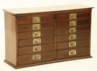 Lot 707 - A Victorian chest of twelve drawers