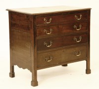 Lot 636 - A Georgian mahogany four drawer chest