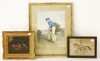 Lot 537 - 3 pictures: 
J.. H.. Curtis 
TWO HOUNDS IN LANDSCAPE