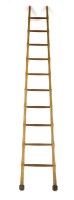 Lot 1107 - A wooden library ladder