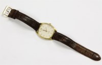 Lot 48 - A gentlemen's gold plated Omega Seamaster Quartz strap watch