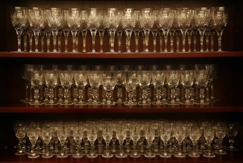 Lot 210 - A large suite of cut glass drinking glasses