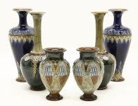Lot 298 - A pair of Royal Doulton Art Nouveau vases