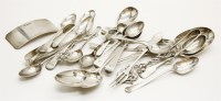 Lot 74 - A collection of various hallmarked silver teaspoons and other similar