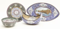 Lot 223 - A collection of four Persian Minayak items
